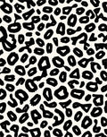 Abstract Black Leopard Spots Pattern Rug