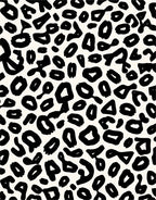Abstract Black Leopard Spots Pattern Rug