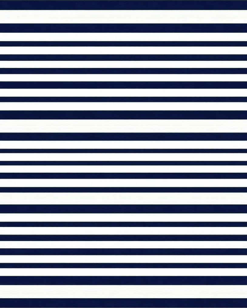 Classic Navy and White Stripe Rug