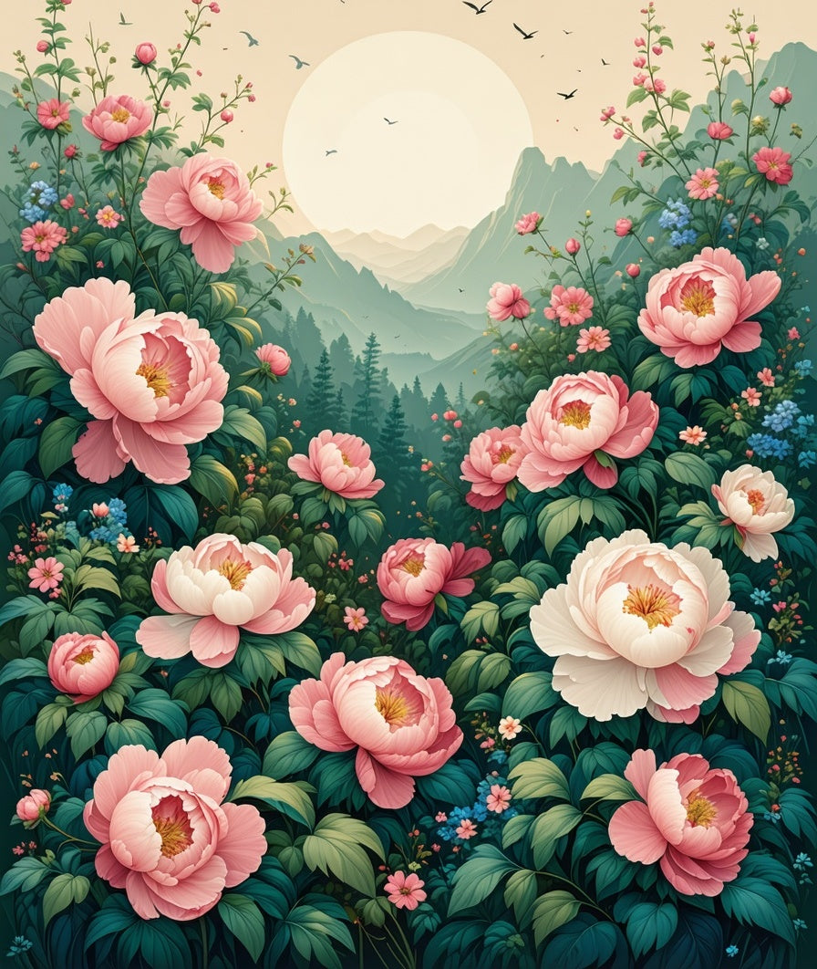 Blooming Garden Floral Design Rug