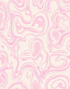 Pastel Pink Swirl Pattern Rug