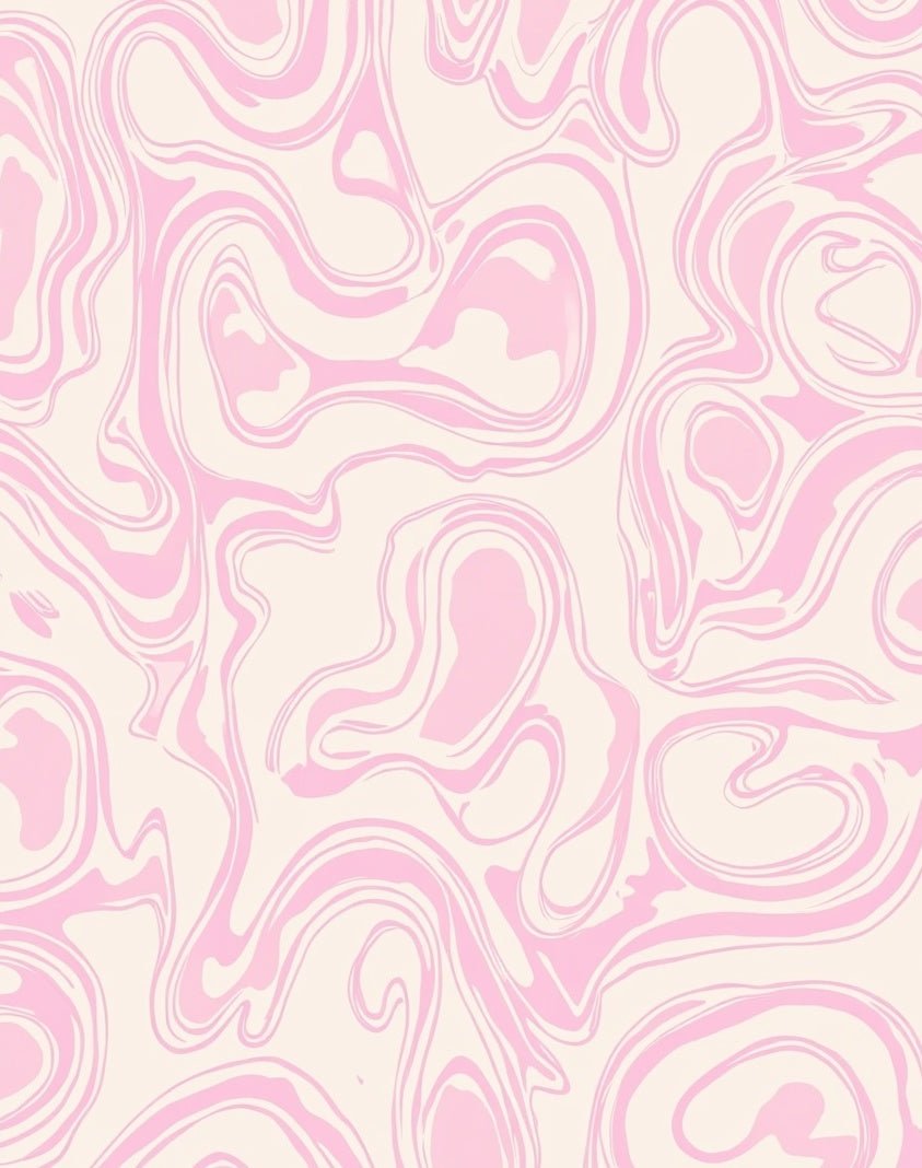 Pastel Pink Swirl Pattern Rug