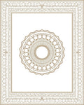 Intricate Circular Medallion Bordered Design Rug