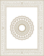 Intricate Circular Medallion Bordered Design Rug