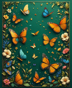 Fluttering Butterfly Garden Design Elements Rug