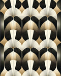 Glamorous Fan Art Deco Pattern Rug