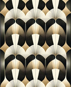 Glamorous Fan Art Deco Pattern Rug
