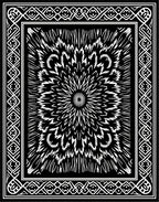 Intricate Starburst Mandala Pattern Rug
