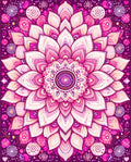 Vibrant Pink Mandala Floral Pattern Rug