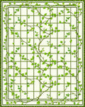 Green Vine Lattice Decorative Rug