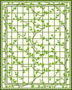 Green Vine Lattice Decorative Rug