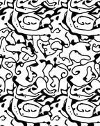 Abstract Black White Ink Splatter Vigor Rug