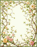 Whimsical Blossom Vine Pattern Rug