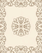 Classic Floral Medallion Border Design Rug