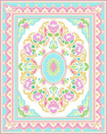 Pastel Floral Medallion Pattern Rug