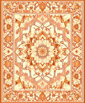 Ornate Floral Mandala Inspired Rug