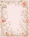 Elegant Floral Vine Swirl Design Rug