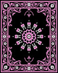 Pink Floral Medallion Baroque Rug