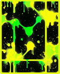 Neon Splatter Drip Abstract Rug