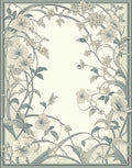 Vintage Floral Vine Scroll Design Rug