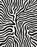 Abstract Black White Animal Print Rug