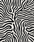 Abstract Black White Animal Print Rug