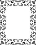 Black Floral Swirl Leaf Pattern Rug