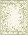 Vine Floral Border Design Rug