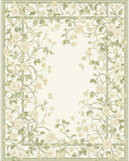 Vine Floral Border Design Rug