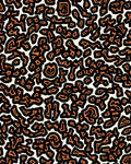 Abstract Orange Black Wavy Pattern Rug