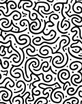 Abstract Black White Swirl Pattern Rug