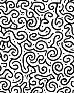 Abstract Black White Swirl Pattern Rug