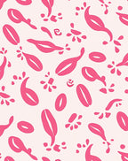 Pink Abstract Organic Shapes Rug
