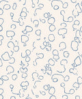 Abstract Organic Blobs Blue Pattern Rug