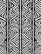 Abstract Stripe Diamond Pattern Rug