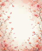 Floral Watercolor Whimsical Branch Design Rug