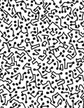 Abstract Black Dots Lines Pattern Rug