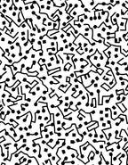 Abstract Black Dots Lines Pattern Rug