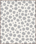 Spotted Gray And Cream Patterned Rug