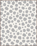 Spotted Gray And Cream Patterned Rug