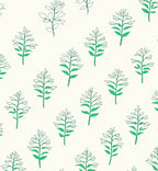 Green Botanical Sketch Pattern Rug