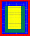 Concentric Rectangles Bold Color Blocks Rug