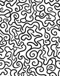Abstract Black Organic Swirls Rug