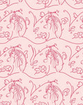 Delicate Floral Line Art Pattern Rug