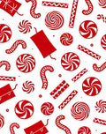 Red Candy Cane Swirl and Firecracker Mix Rug