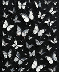 Monochromatic Butterflies Pattern Rug
