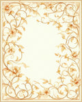 Vintage Floral Swirls Border Design Rug