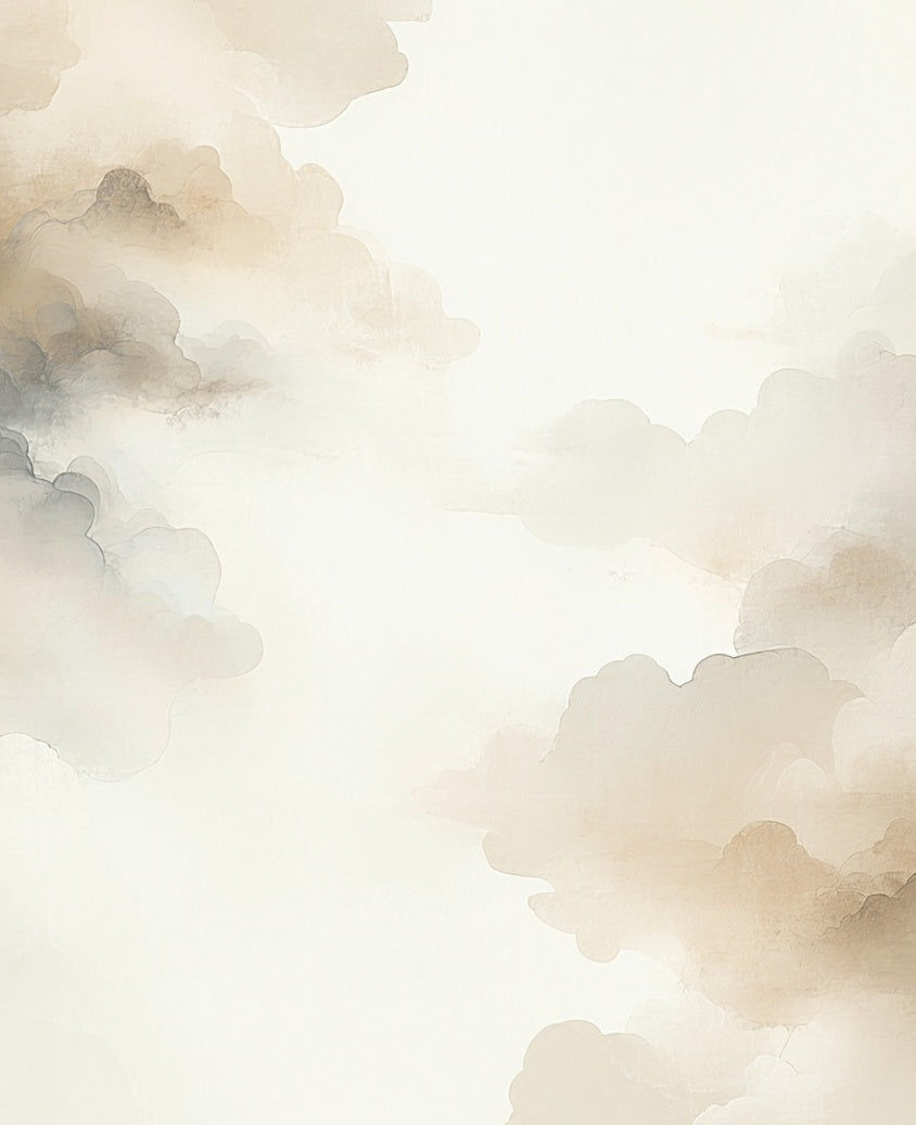 Soft Wash Cloudscape Abstract Design Rug