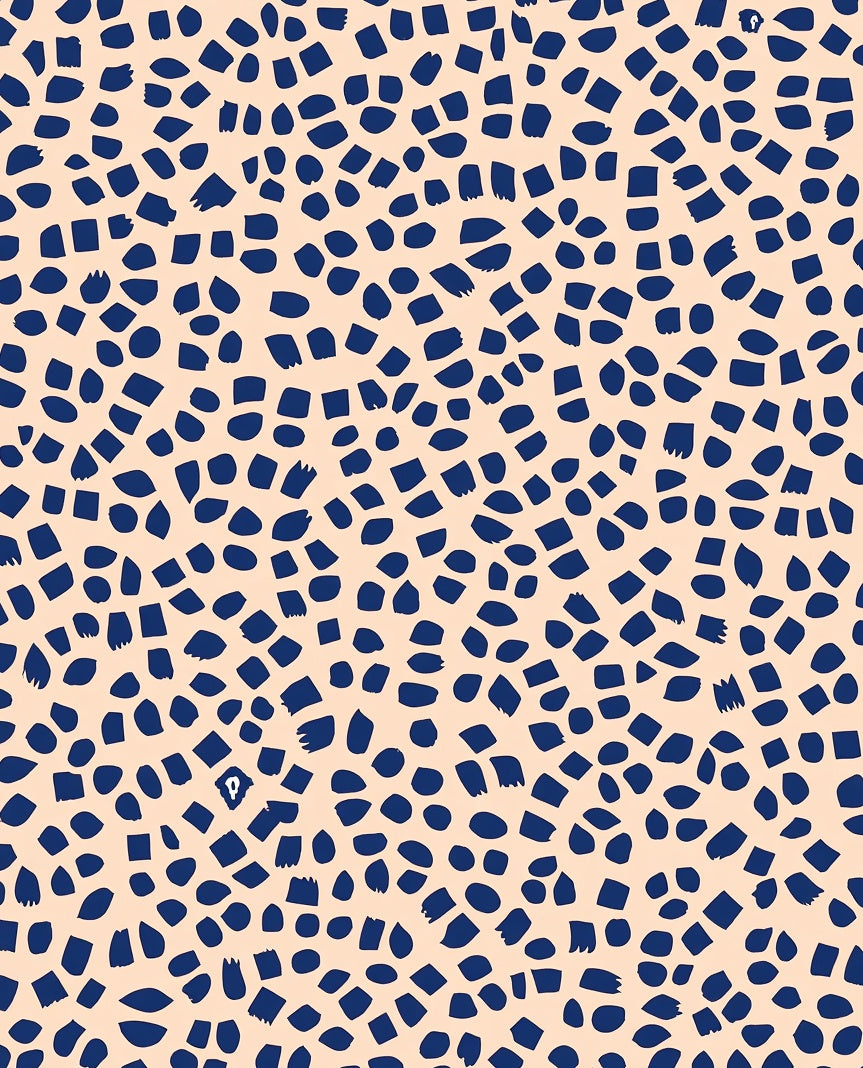 Abstract Indigo Strokes Pattern Rug