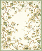 Vintage Floral Vines Pattern Design Rug